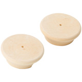 National Hardware 1-3-8 In. Natural Wood Closet Rod Socket (2-Pack) N269-068 256811