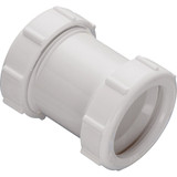 Keeney 1-1-2 In. White Polypropylene Straight Extension Coupling 46WK 444596