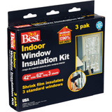 Do it Best 42 In. x 62 In. Indoor Shrink Film Window Kit, (3-Pack) V73/3HDB