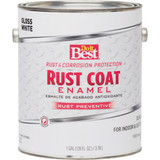Do it Best Rust Coat Oil-Based Gloss Enamel, White, 1 Gal.