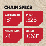 ControlCut 18" Repl Saw Chain L74 752572