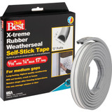 Do it Best Grey 17' 5/16" Rubber Weatherstrip V25GADB