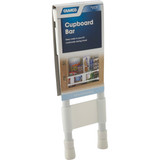 Camco Extends 10 In. to 17 In. White Cupboard RV Storage Bar