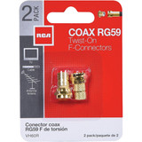 RCA RG59 Coaxial F-Connector (2-Pack) VH60R