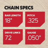 ControlCut 18" Repl Saw Chain H72 716283