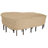 Classic Accessories 82 In. W. x 23 In. H. x 108 In. L. Tan Poly/PVC Table Cover