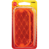 Peterson 1-7/8 In. W. x 4-3/8 In. H. Oblong Amber Oval Reflector (2-Pack)