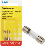 Bussmann 500A GMA Glass Tube Electronic Fuse (2-Pack) BP/GMA-500MA