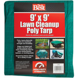 Do it Best 9 Ft. x 9 Ft. Poly Fabric Green Lawn Cleanup Tarp 755648
