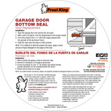 Frost King 2-3-4 In. x 10 Ft. Black Vinyl Bottom Garage Door Seal RV9 269034