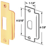 Defender Security Polished Brass 1-1/4 In. Lip Strike Plate