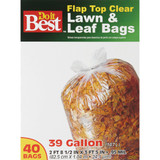 Do it Best 39 Gal. Clear Flap Tie Lawn & Leaf Bag (40-Count) 647934 647934
