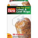 Do it Best 39 Gal. Clear Flap Tie Lawn & Leaf Bag (40-Count) 647934 647934