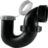 Charlotte Pipe 1-1/4 In., 1-1/2 In. Black ABS P-Trap ABS 00711P 0600HA