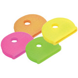 Lucky Line Vinyl Key Identifier Cap, Assorted Neon Colors (200-Pack) 16507