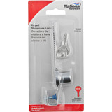 National Hardware 4-1/2 In. Chrome Keyed Showcase Lock - Keyed Alike