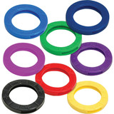 Lucky Line Vinyl Medium Size Key Identifier Ring, Assorted Colors (4-Pack) 16704