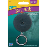 Lucky Line Clip-On 24 In. Black Retractable Key Chain 43601