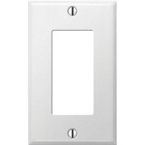 Amerelle PRO 1-Gang Stamped Steel Rocker Decorator Wall Plate, Smooth White