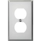 Amerelle PRO 1-Gang Stamped Steel Outlet Wall Plate, Polished Chrome C983DCH