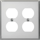 Amerelle PRO 2-Gang Stamped Steel Outlet Wall Plate, Polished Chrome C983DDCH