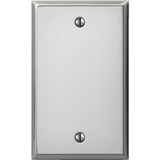 Amerelle 1-Gang Standard Stamped Steel Blank Wall Plate, Polished Chrome C983BCH