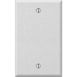 Amerelle 1-Gang Standard Stamped Steel Blank Wall Plate, White Wrinkle C982BW