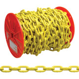 Campbell 3/16 In. 100 Ft. Yellow Poly-Coated Low-Carbon Steel Coil Chain