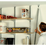 Knape & Vogt Fast-Mount 1-1/4 In. Galvanized Steel Shelf Standard Mounting Bracket