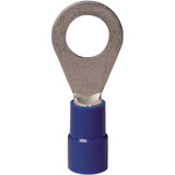 Gardner Bender 16 to 14 AWG #4 to #6 Stud Size Blue Vinyl-Insulated Barrel Ring Terminal (22-Pack)