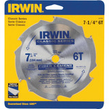Irwin Classic Series 7-1/4 In. 6-Tooth Fiber Cement Circular Saw Blade