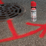 Krylon Mark-It 732408 Industrial WB Fluorescent Red Inverted Marking Paint