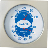 Taylor Fahrenheit Analog 20 to 100 F Hygrometer & Thermometer 5504 604402