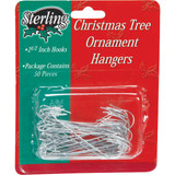 Sterling 2-1/2 In. Silver Christmas Ornament Hooks 1708210