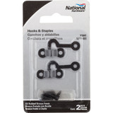 National Oil Rubbed Bronze Decorative Hook and Staple (2 Count)