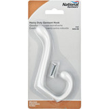 National Hardware Heavy-Duty White Coat and Hat Wardrobe Hook