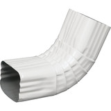 Amerimax 2 x 3 In. Galvanized White Front Downspout Elbow 33064