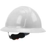 Safety Works White Full Brim Wheel Ratchet Hard Hat SWX00358