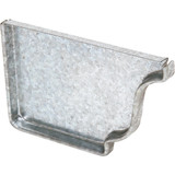 Amerimax 5 In. Galvanized Left Gutter End Cap 29205