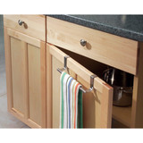 iDesign Zia 9-1/4 in. Brushed Stainless Steel Over The Cabinet Towel Bar