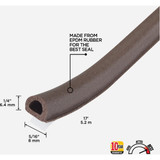 M-D Building Products 1/4 In. x 5/16 In. x 17 In. Brown Premium Rubber Window Seal for Medium Gaps