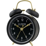 La Crosse Clock Co. Black Twin Bell Alarm Clock 617-3314BG
