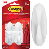 Command Medium Designer Hooks, White, 2 Hooks, 4 Strips 17081ES-2PK