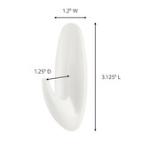 Command Medium Designer Hooks, White, 2 Hooks, 4 Strips 17081ES-2PK 619085