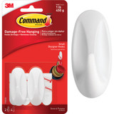 Command Small Designer Hook, White, 2 Hooks, 4 Strips 17082ES-2PK