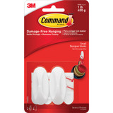 Command Small Designer Hook, White, 2 Hooks, 4 Strips