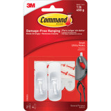 Command Small Utility Hook, White, 2 Hooks, 4 Strips 17002ES-2PK 601708