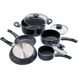 Ecolution Elements Black Non-Stick Aluminum Cookware Set (8-Piece) EEGY-1208-E