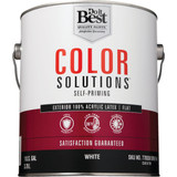 Do it Best Color Solutions 100% Acrylic Latex Self-Priming Flat Exterior House Paint, White, 1 Gal.