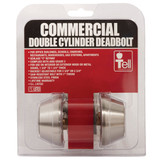 Tell Satin Stainless Steel Commercial Double Cylinder Deadbolt